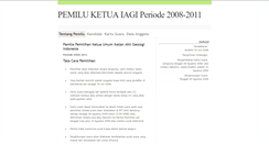 Desktop Screenshot of pemilu2008.iagi.or.id
